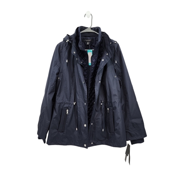 Liverpool Women's Donna Dual Layer Rain Jacket Navy- M - Picture 1 of 9